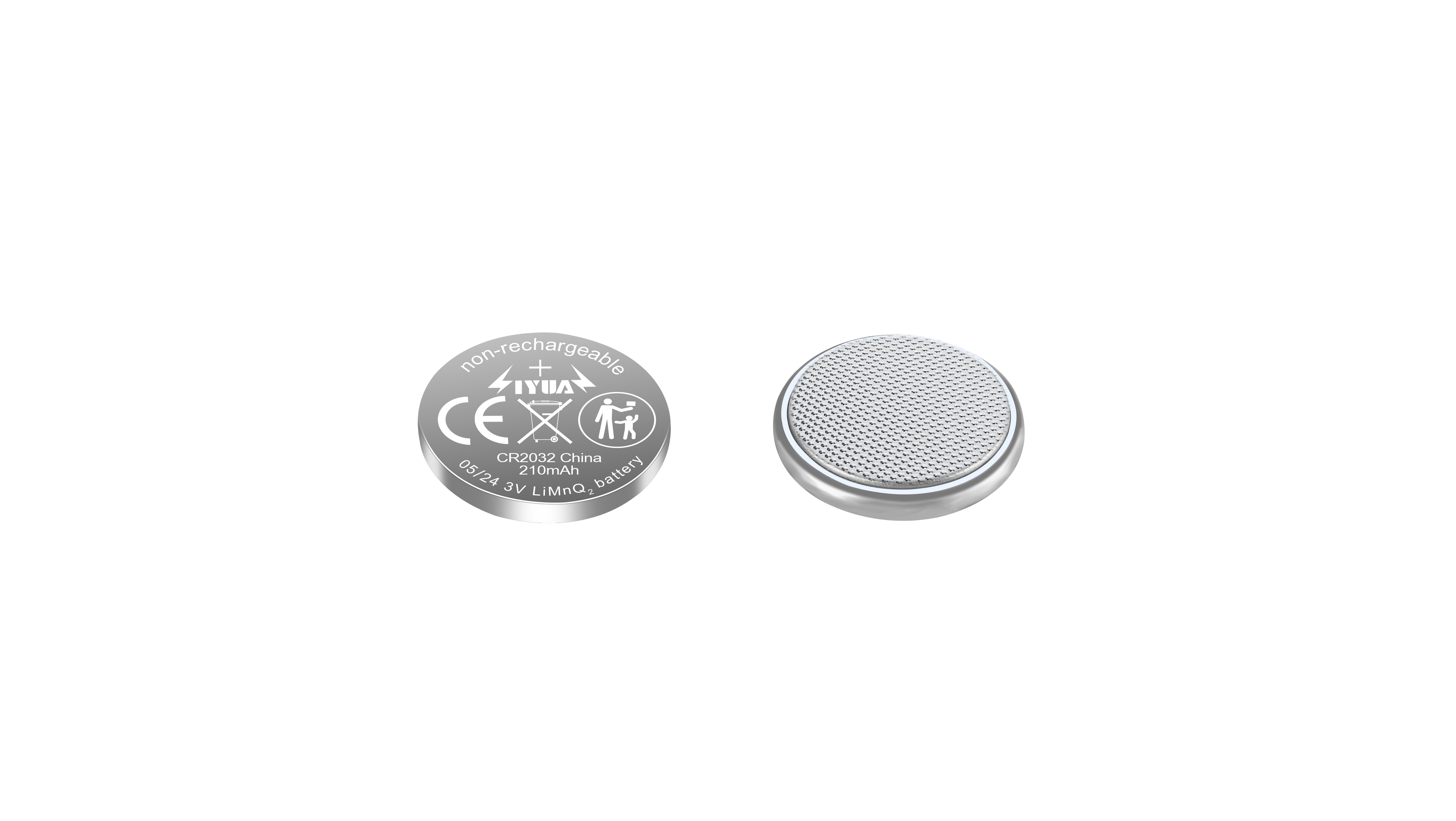 CR2032 High Quality Coin Cell With CE, ROHS, REACH, IEC60086, UL1642 EU2023/1542